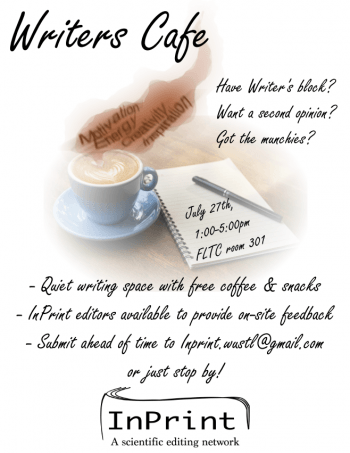 flyer about the cafe